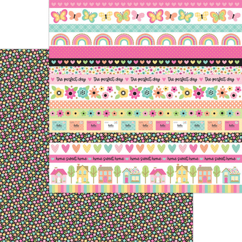 Hello Again - Doodlebug - Double-sided Cardstock 12"X12" - Cute Calico