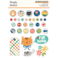 Fur Baby Cat - Simple Stories - Decorative Brads