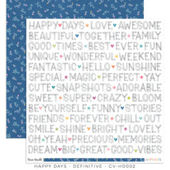 Happy Days - Cocoa Vanilla - 12X12 Patterned Paper - Definitive