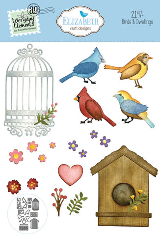 Elizabeth Craft Designs - Die - Birds & Dwellings (7058)