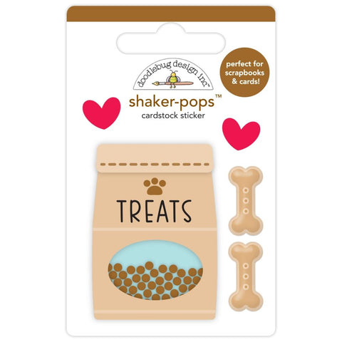Doggone Cute - Doodlebug - Shaker-Pops 3D Stickers -  Doggie Treats