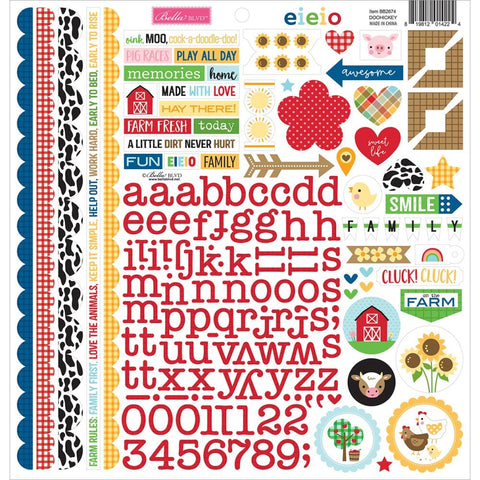 EIEIO - Bella Blvd - Cardstock Stickers 12"X12" - Doohickey