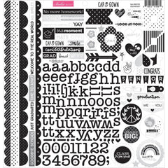 Cap & Gown - Bella Blvd - Cardstock Stickers 12"X12" - Doohickey