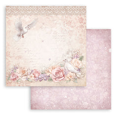 Romance Forever - Stamperia - 12"X12" Double-sided Patterned Paper  - Dove (1970)