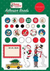 Season's Greetings - Carta Bella - Adhesive Decorative Brads