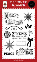 A Vintage Christmas  - Carta Bella - Clear Stamps - Decorative Snowflakes