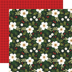Christmas Joy - Echo Park - Double-Sided Cardstock 12"X12" - Festive Floral (8127)