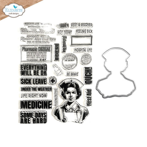 Elizabeth Craft Designs - Clear Stamp & Die Set - Florence (9427)