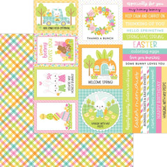 Bunny Hop - Doodlebug - Double-Sided Cardstock 12"X12" - Easter Basket