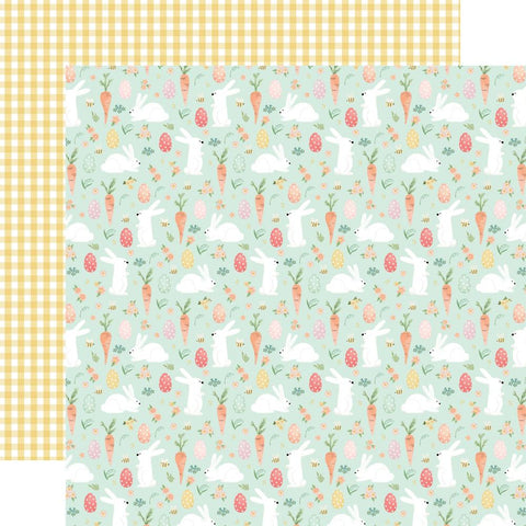 Here Comes Easter - Carta Bella - Double-Sided Cardstock 12"X12" - Easter Friends