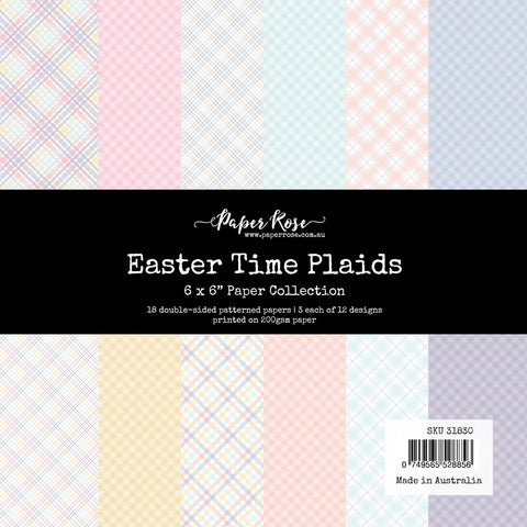 Easter Time Plaids - Paper Rose - 6"x6" Paper Collection