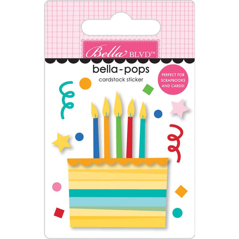Birthday Bash - Bella Blvd - Bella-Pops 3D Stickers - Eat Cake
