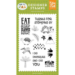 Dino-Mite - Echo Park - Clear Stamp Set - Eat Sleep Rawr