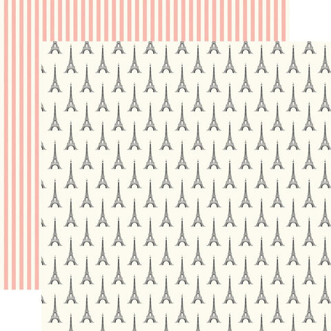 Paris - Carta Bella - Double-Sided Cardstock 12"X12" - Eiffel Tower