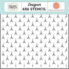 Paris - Carta Bella - Stencil 6"X6" - Eiffel Tower