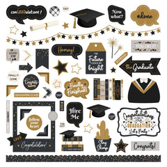 The Graduate - PhotoPlay - Cardstock Stickers 12"X12" - Element