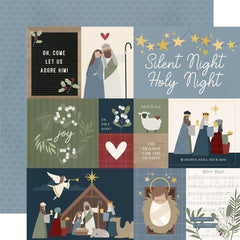 Silent Night - Simple Stories - Double-Sided Cardstock 12"X12" - Elements 1