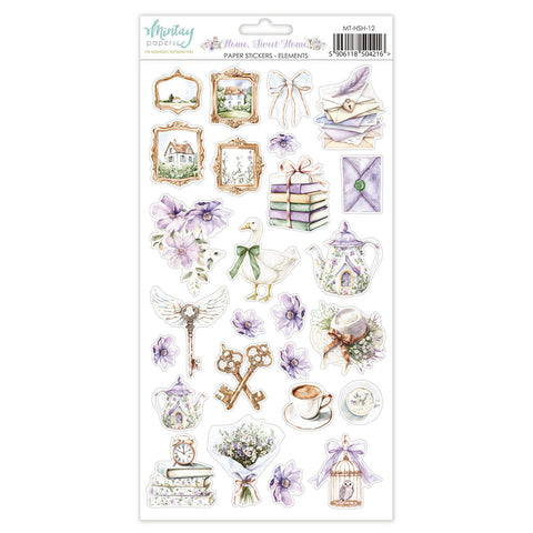 Home Sweet Home - Mintay Papers - 6"x12" Paper Stickers - Elements