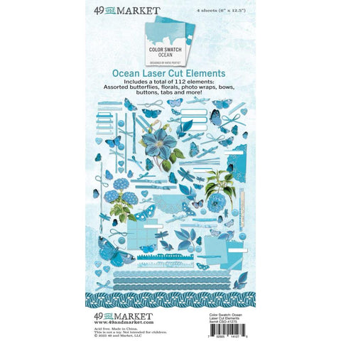 Color Swatch: Ocean - 49 & Market - Laser Cut Outs - Elements (1275)