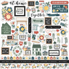 Good To Be Home - Echo Park  - Cardstock Stickers 12"X12" - Elements
