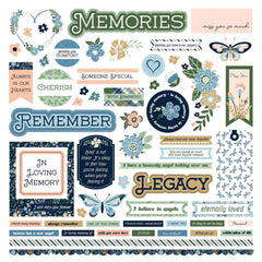 In Loving Memory - PhotoPlay - Cardstock Stickers 12"X12" - Elements