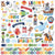 My Little Boy - Echo Park - Cardstock Stickers 12"X12" - Elements