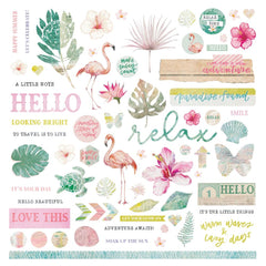 Coco Paradise - PhotoPlay - Cardstock Stickers 12"X12" - Elements