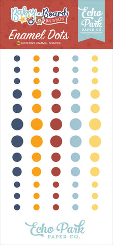 Baby on Board BOY - Echo Park - Enamel Dots