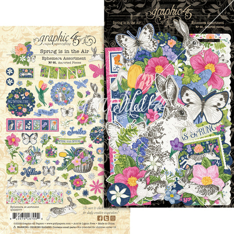 Spring is in the Air - Graphic 45 - Die-Cut Assortment - Ephemera (7004)