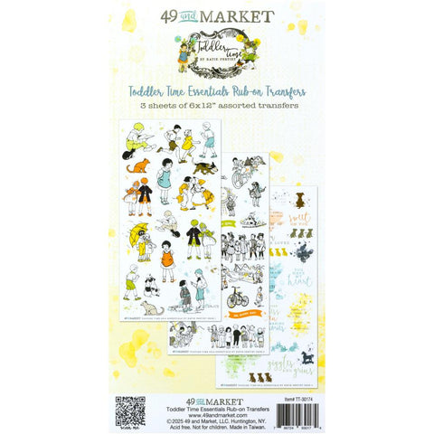 49 & Market - Toddler Time - Rub-On Transfer Set - Essentials (0174)