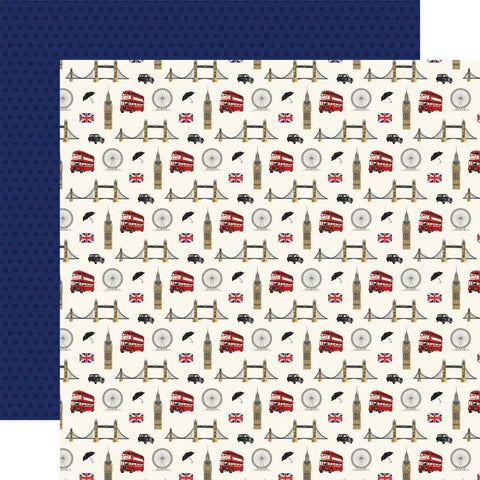 London - Carta Bella - Double-Sided Cardstock 12"X12" - Explore London