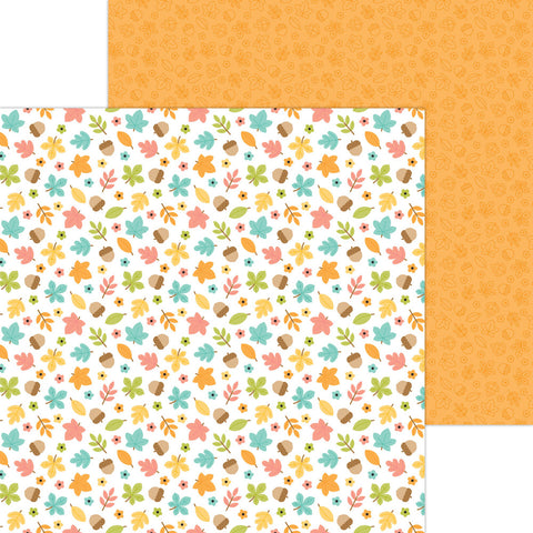 Farmhouse - Doodlebug Designs - Double-Sided Cardstock 12"X12" - Fall Floral