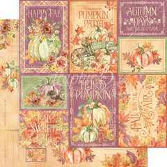 Hello Pumpkin - Graphic 45 - Double-Sided Cardstock 12"X12" - Fall Is In The Air