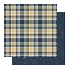 To The Moon And Back - PhotoPlay - Double-Sided Cardstock 12"x12" - Falling Stars Plaid