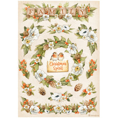 Winter Valley - Stamperia - A4 Rice Paper - Family Garlands (9083)