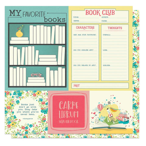 Book Club - PhotoPlay -   Double-Sided Cardstock 12"X12" - Favorite Character