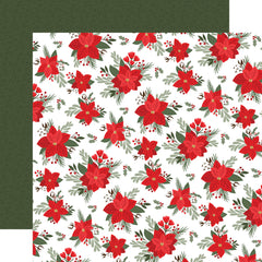Christmas Time - Echo Park - Double-Sided Cardstock 12"X12" - Festive Floral