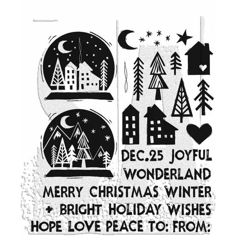 Tim Holtz - Cling Stamps 7"X8.5" - Festive Print