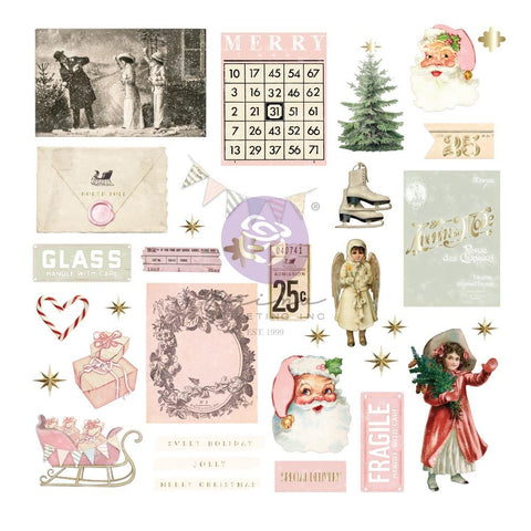 Christmas Market - Prima Marketing - Cardstock Ephemera 64/Pkg - Festive (0788)