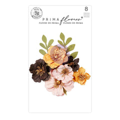 Twilight - Prima Marketing - Mulberry Paper Flowers 8/pkg - First Twilight (7856)