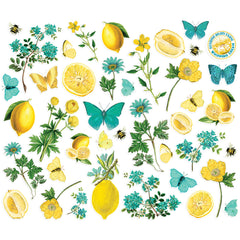 Simple Vintage Lemon Twist - Simple Stories - Bits & Pieces - Floral 41/pkg