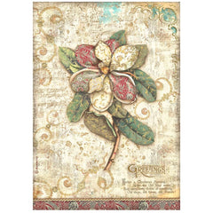Christmas Greetings - Stamperia - A4 Rice Paper - Flower (9014)