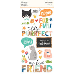 Fur Baby Cat - Simple Stories - Foam Stickers