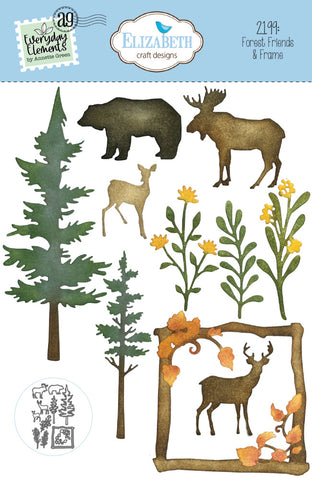 Elizabeth Craft Designs - Die - Forest Friends & Frame (7034)