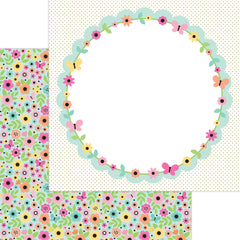 Hello Again - Doodlebug - Double-sided Cardstock 12"X12" - Forever Flowers