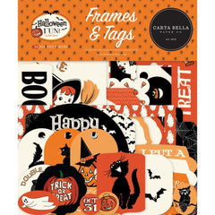 Halloween Fun - Carta Bella - Cardstock Ephemera - Frames & Tags