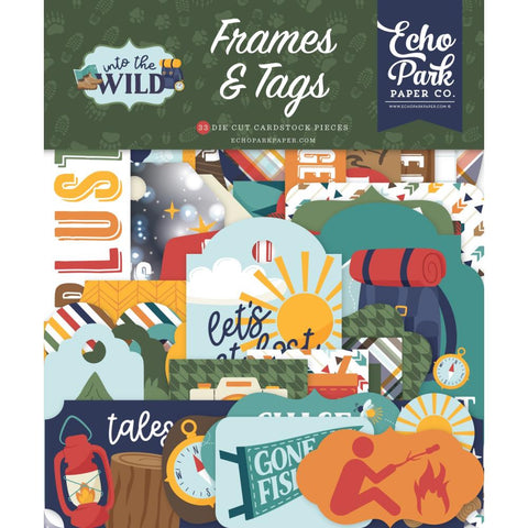 Into The Wild - Echo Park - Cardstock Ephemera - Frames & Tags