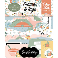 Our Happy Place - Echo Park - Ephemera - Frames & Tags