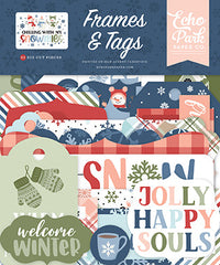 Chilling With My Snowmies - Echo Park - Ephemera - Frames & Tags