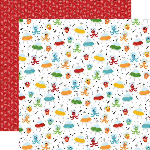 Blasts Off - Echo Park - Double-Sided Cardstock 12"X12" - Friendly Aliens